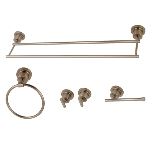 BAH8213478SN Concord 5-Piece Bathroom Accessory Sets, Brushed Nickel